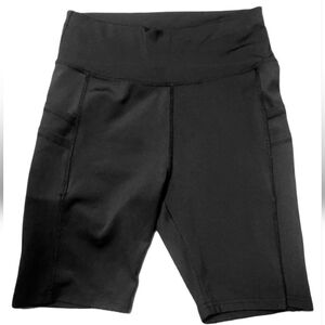 Biker Shorts With Wide Waist Band And Phone Pockets